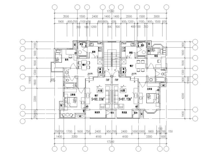 五层花园洋房户型平面图资料下载-7套完整全楼层户型平面图