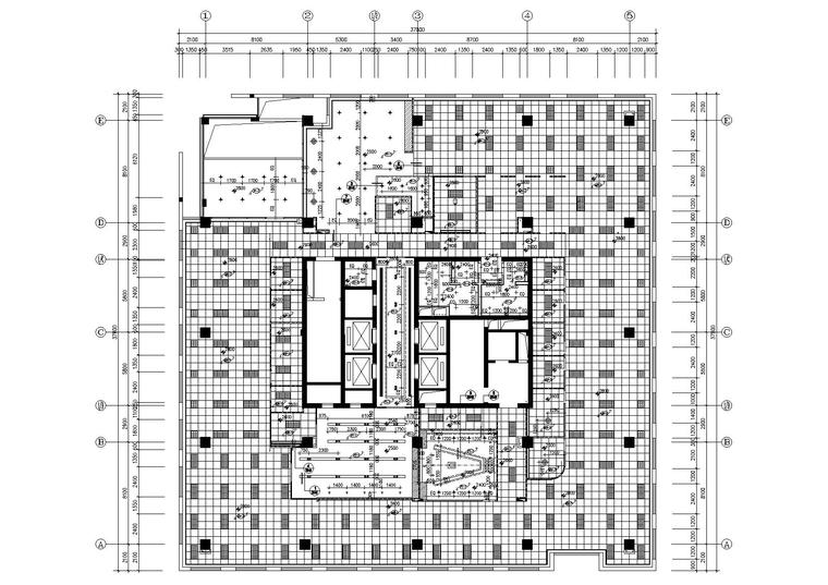 [成都]戴尔成都专卖店办公室施工图+效果图-天花布置图