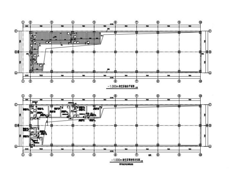 化妆品净化厂房资料下载-3层钢混框架结构厂房结构图(PHC 管桩)