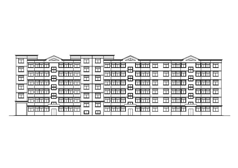 陕西省多层住宅建筑施工图资料下载-一梯两户多层住宅楼建筑施工图