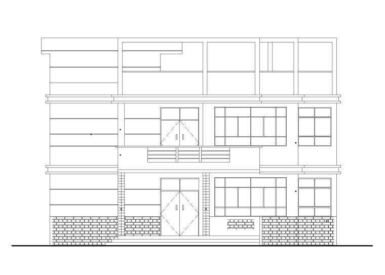 农村自建房建筑资料下载-两层农村自建房建筑施工图（CAD）