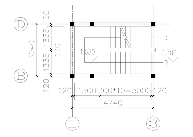 两层农村自建房建筑施工图（CAD）-LT二层平面图