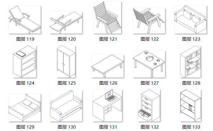 139个家具轴测效果图贴图素材-室内-缩略图（6）