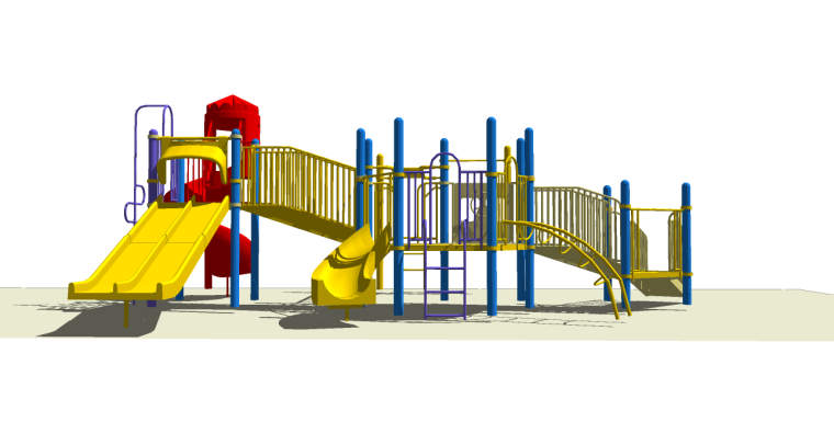 儿童游乐设施su模型（滑梯）-儿童游乐设施3