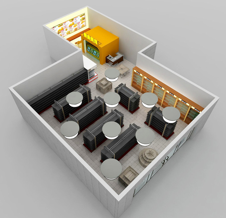 便利店su模型下载资料下载-便利店.饰品店.杂货店设计案例效果图