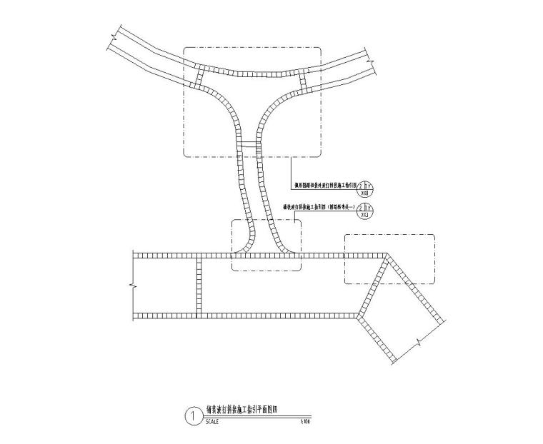 景观细部施工图|铺装波打拼接施工​详图-铺装波打拼接施工详图六