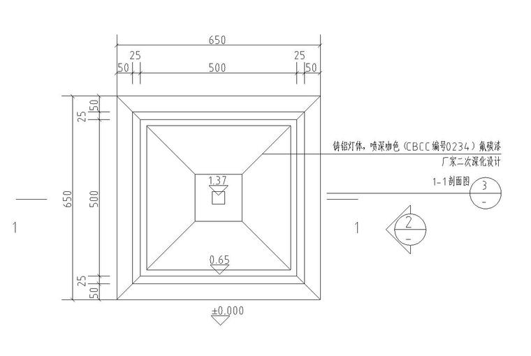 景观柱施工图纸资料下载-景观细部施工图|高端景观灯柱六详图