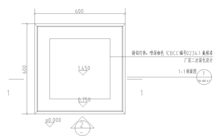 景观柱施工图纸资料下载-景观细部施工图|中高端景观灯柱四详图