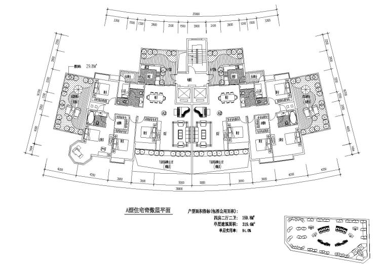 居住区户型图11层资料下载-[广东]东江明珠花园西区居住区住宅户型图