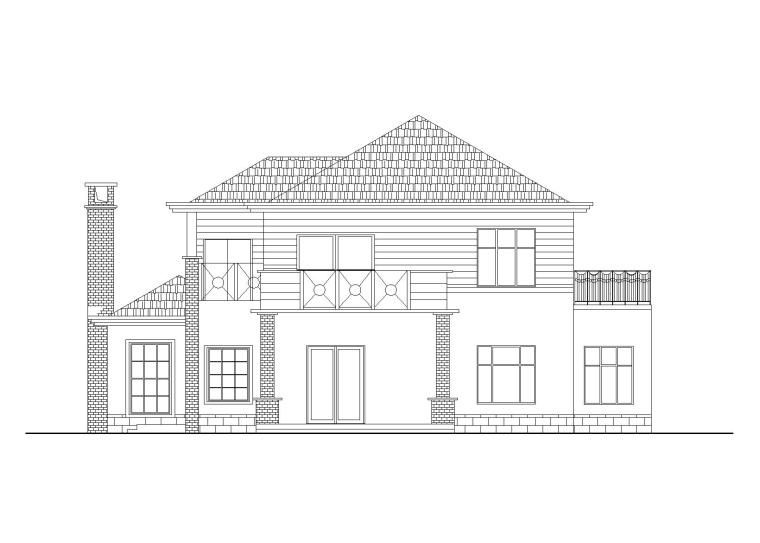 二层别墅户型图纸资料下载-现代风格2层独栋别墅建筑施工图
