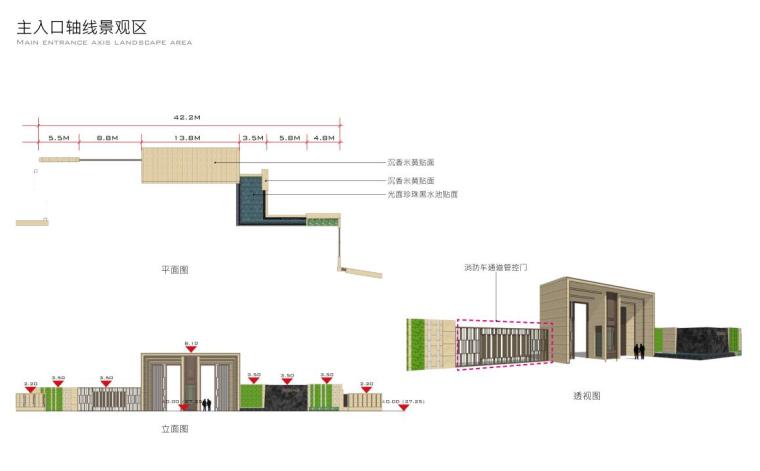 [江苏]现代风格住宅区景观深化方案设计-主入口轴线景观区二