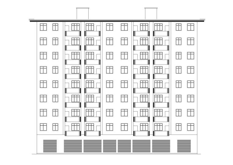 小商业结构施工图资料下载-L型坡屋顶阁楼小高层安置住宅楼建筑施工图