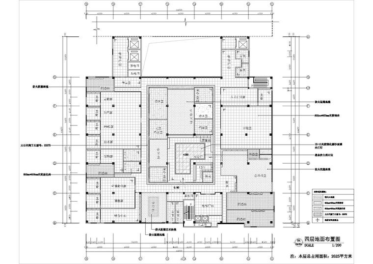 [厦门]金德威科技园二期装饰施工图+效果图-地面铺装图