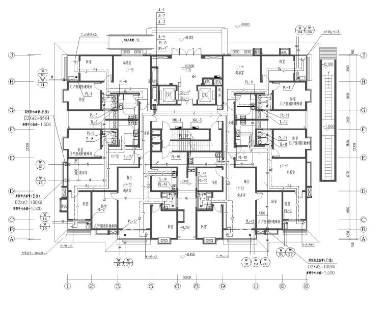 花园别墅设计图纸资料下载-朝阳社区36号楼给排水设计图纸（附计算书）