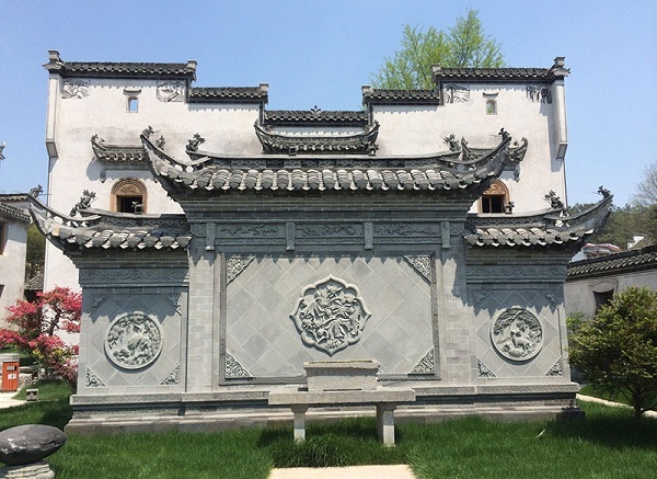 中式影壁景观资料下载-浅谈砖雕影壁文化的寓意和由来