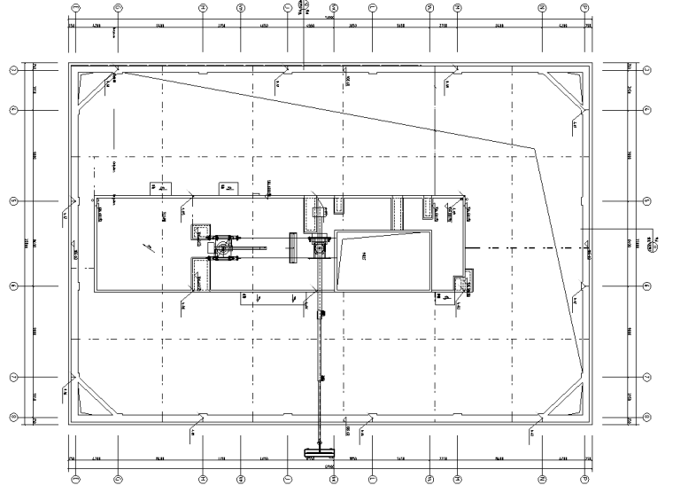 广东双子办公塔楼及商业裙房电气施工图-屋顶防雷平面图