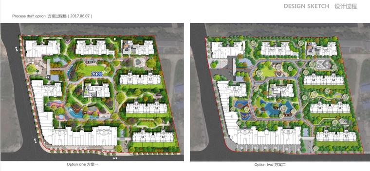 [浙江]高档居住区景观方案深化设计文本-设计过程