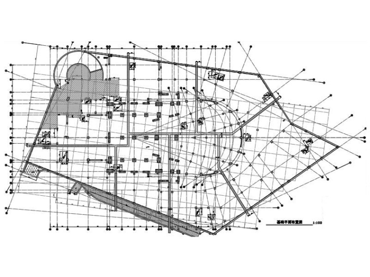 模型框剪结构资料下载-多单体框架/框剪结构歌剧院建筑结构施工图