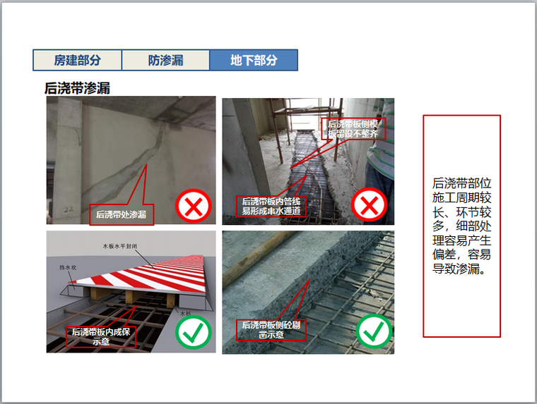 住宅质防渗漏工程质量通病防治手册(图文)-后浇带渗漏