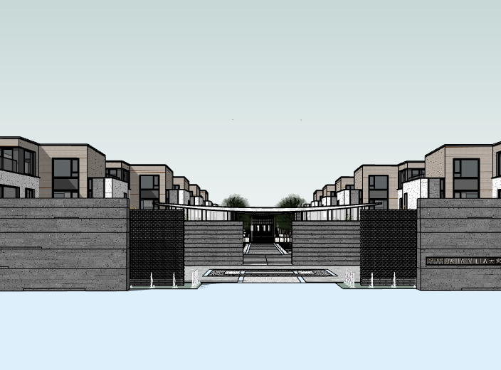 住区bim模型资料下载-[江苏]青剑湖别墅住区项目建筑模型设计