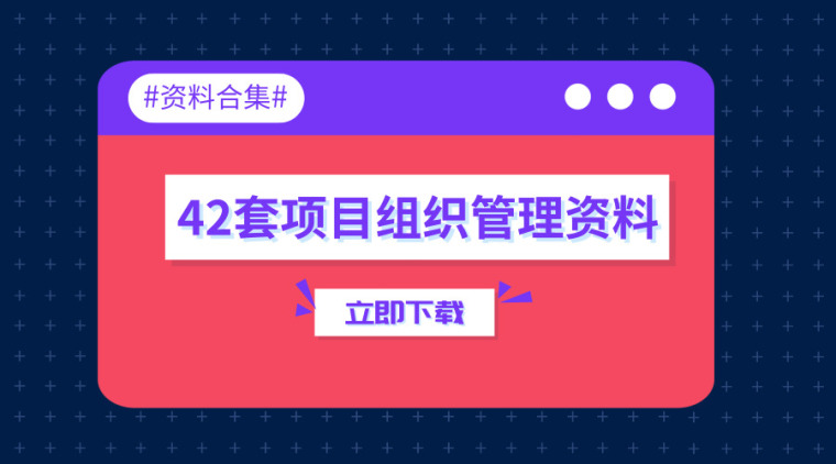 42套项目组织管理资料合集-42套项目组织管理