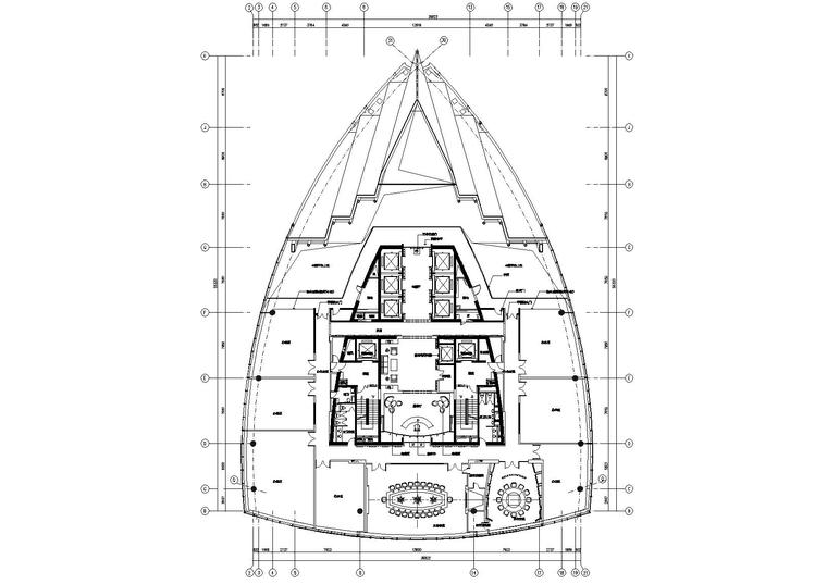 [上海]中融碧玉蓝天会所装饰工程施工图-43F平面图