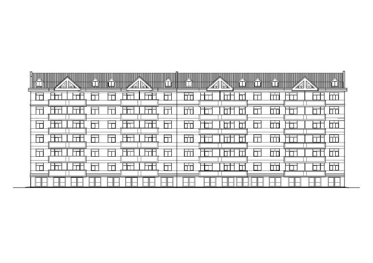 6层居住楼户型平面图资料下载-多层舒适三室一厅户型阁楼宿舍楼建筑施工图