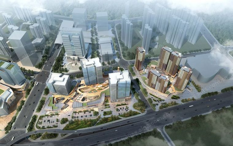 国际设计建筑资料下载-[福建]万科中心汇创国际建筑模型设计