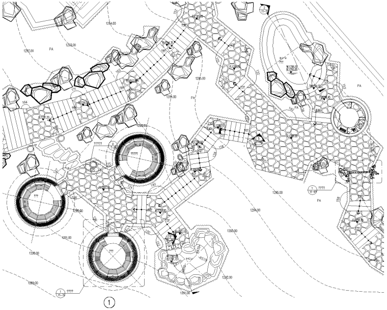[云南]温泉度假区景观CAD施工图-含水电结构-11 泡池平面详图_看图王