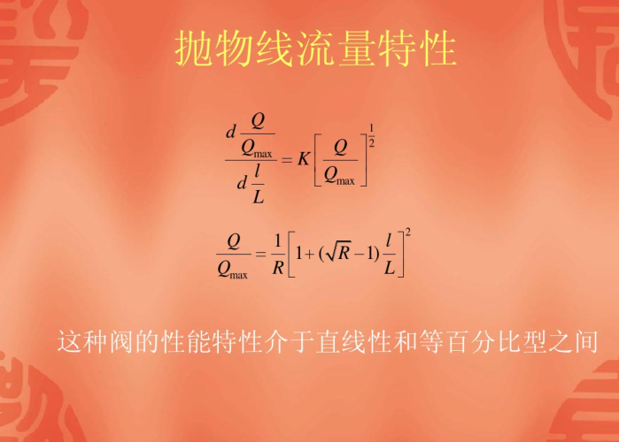 暖通空调自动控制常用执行器-抛物线流量特性