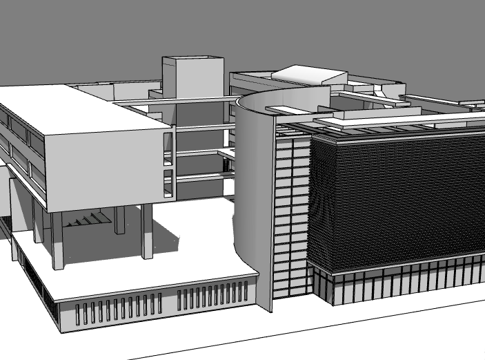 深圳大學建築系館建築模型設計