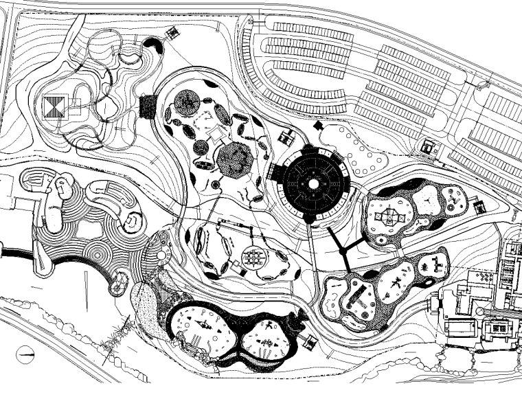 景观平台施工资料下载-[江西]圣井山精灵乐园景观CAD施工图