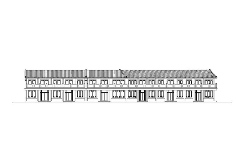 绿城诸暨商业内街建筑设计资料下载-仿古商业街低层商业建筑设计施工图