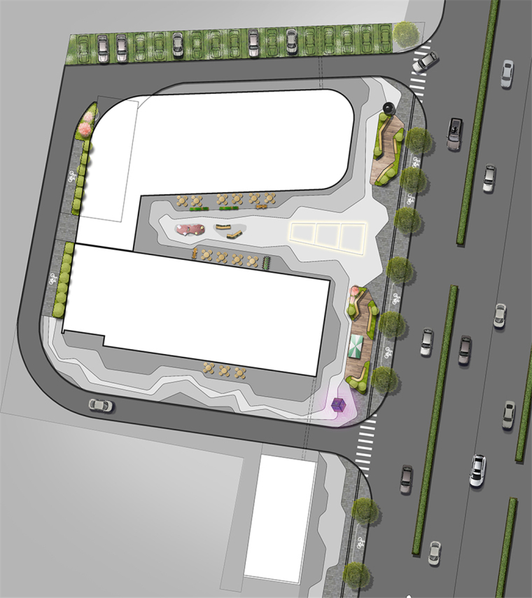 商业街空间设计平面图资料下载-安徽阜阳时代城商业街设计：不与美好擦肩而
