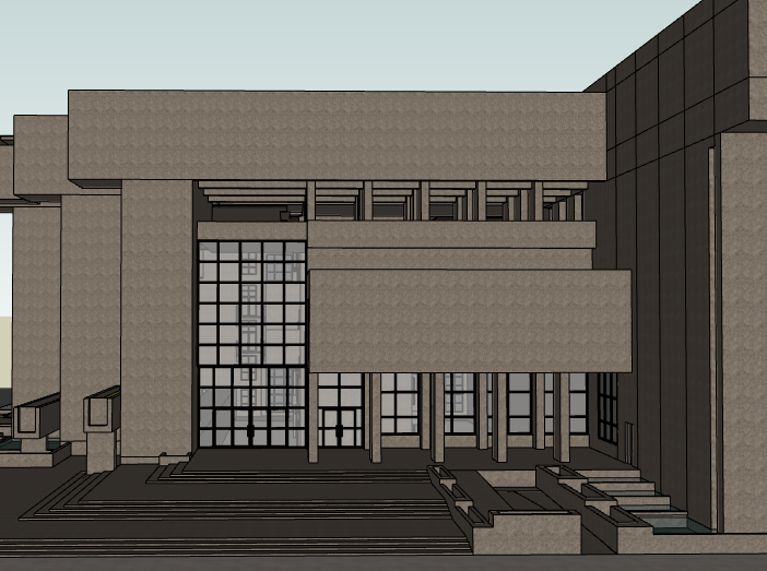 湖南大學建築系樓建築模型設計