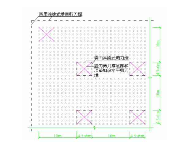 框架结构食堂大跨度模板施工方案专家论证-04剪刀撑布置示意图