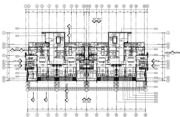 [上海]现代风格豪宅建筑方案文本-三层平面图