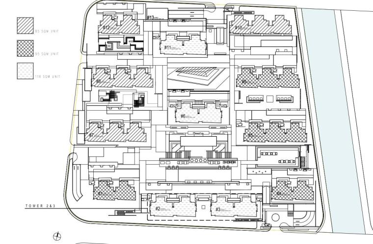 [上海]现代风格豪宅建筑方案文本-首层平面图