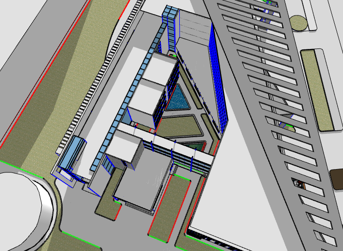 某大學建築系館建築模型設計