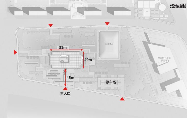 知名地产·洪庆售楼部及展览区项建筑方案二-场地控制