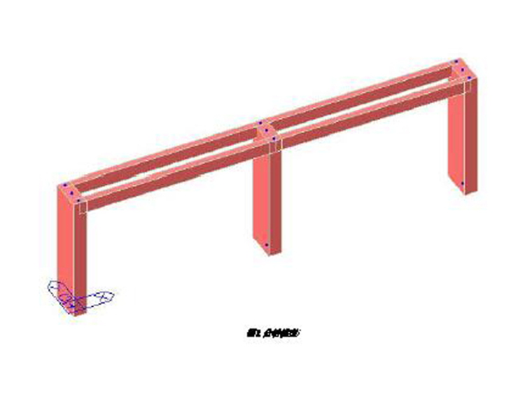 midas钢桁梁建模资料下载-MIDAS/Gen柱托双梁建模分析