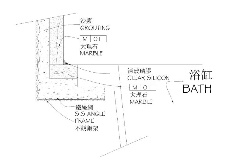 节点分析12：卫生间-墙面大理石与浴缸