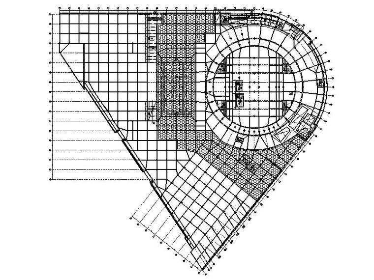 四级水泥路施工图资料下载-框剪结构游泳馆建筑结构施工图(索网钢屋盖)