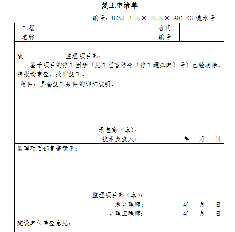 停工临电管理措施资料下载-开工停工复工管理工作程序