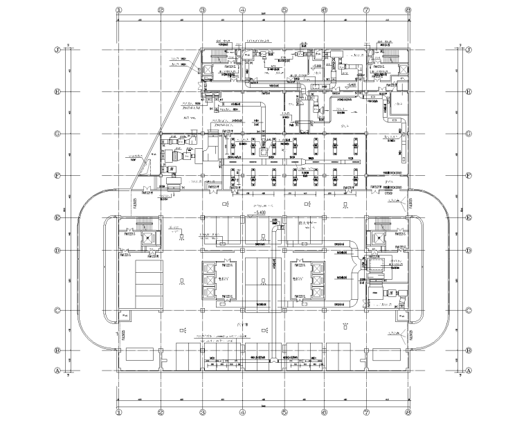 vrv空调安装培训资料下载-25层办公楼空气-水系统+VRV中央空调设计图