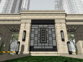知名地产·金色城市新古典小区入口建筑模型设计
