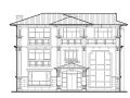 欧式风格三层独栋别墅建筑施工图设计
