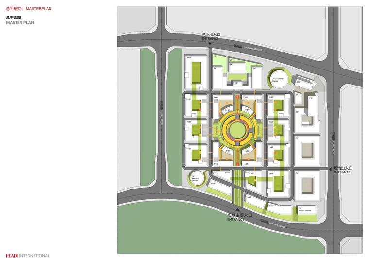 [河南]现代风格科技智慧园建筑设计-总平面图