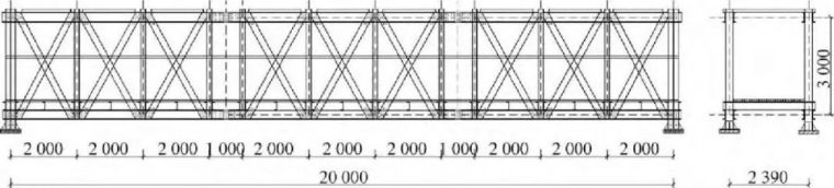 桁架工厂su资料下载-纤维增强复合材料拉挤型材桁架桥静动力性能