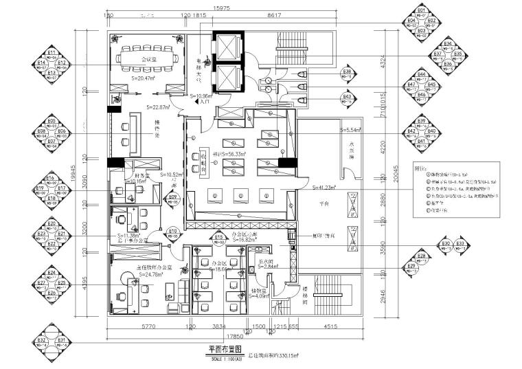 室内书房施工图资料下载-[江苏]锦光生命书房办公空间施工图+实景图